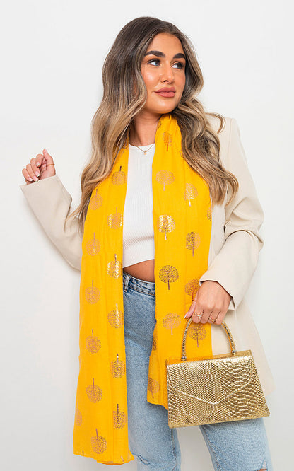 Sparkle Tree Print Wrap Scarf