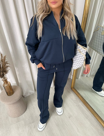 Zip Bomber Jacket and Trouser Co-ord Set