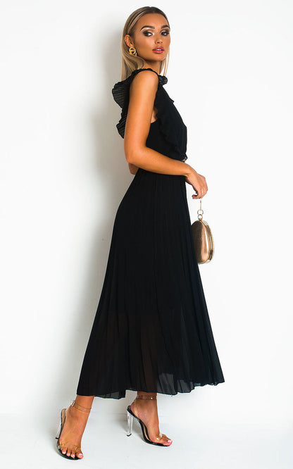 Pleated Maxi Dress