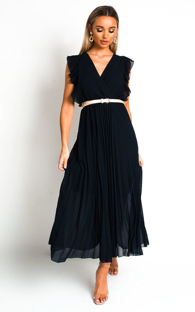 Pleated Maxi Dress