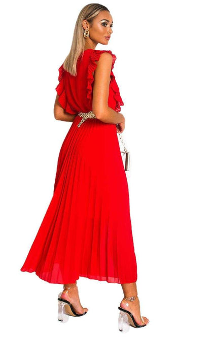 Pleated Maxi Dress