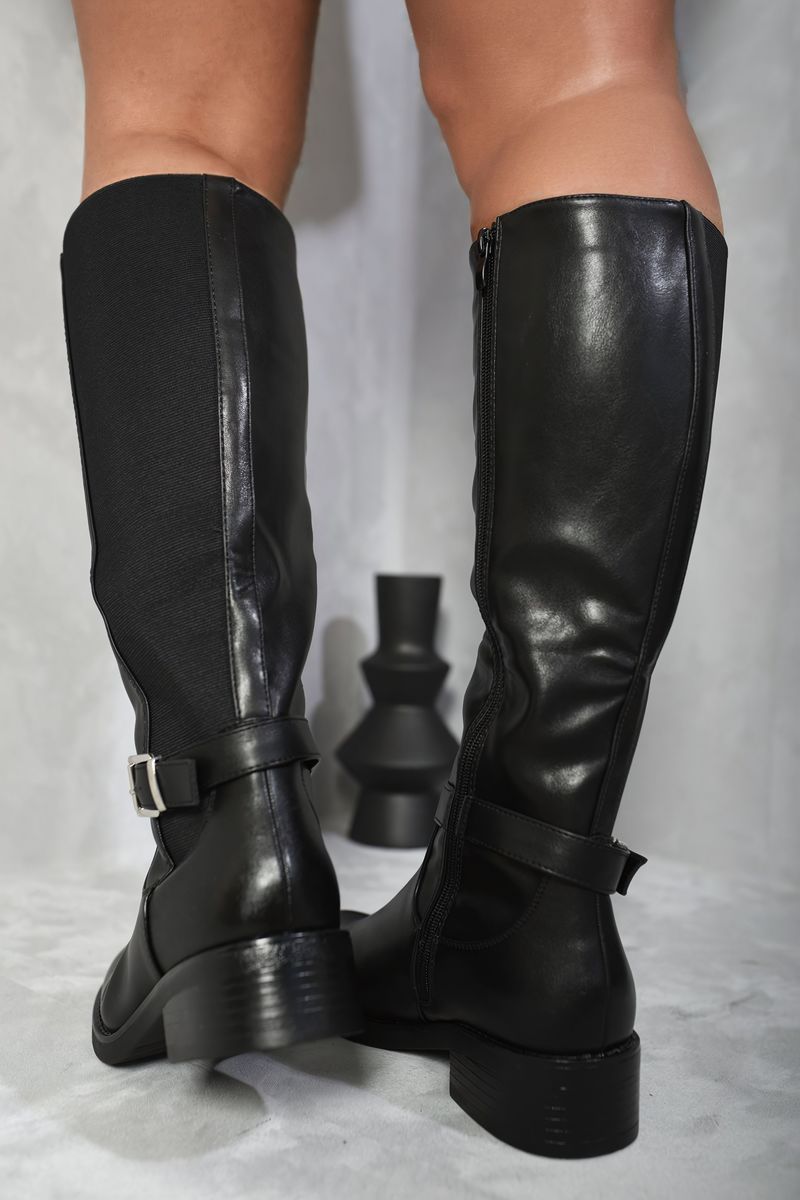 Knee High Buckle Boots