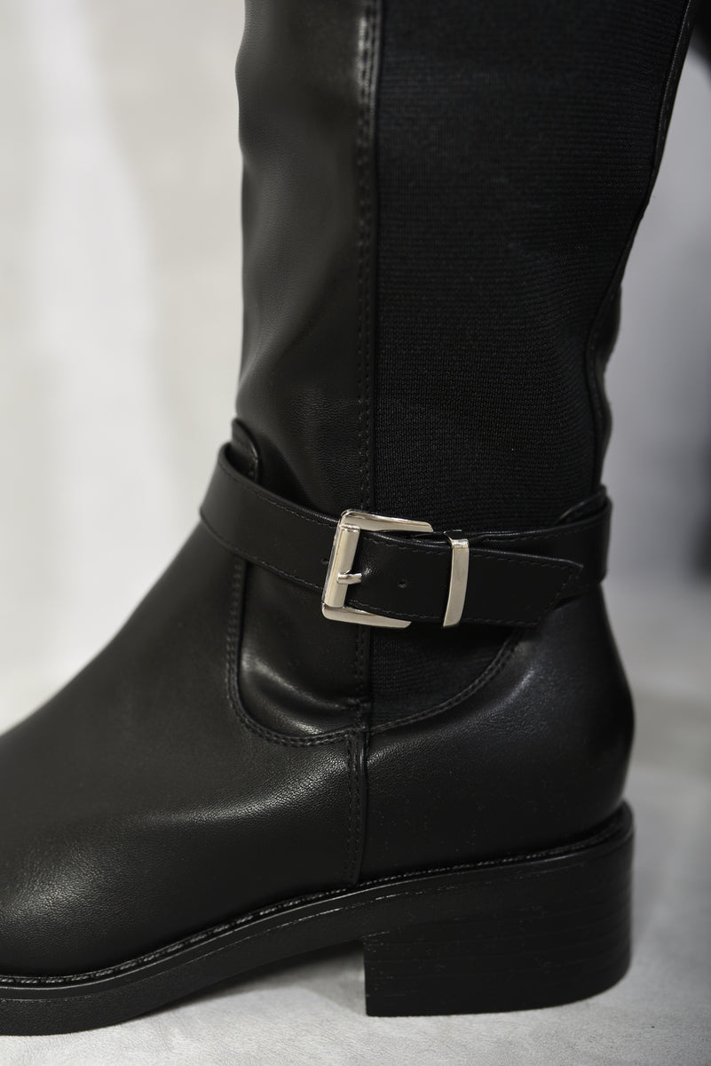 Knee High Buckle Boots