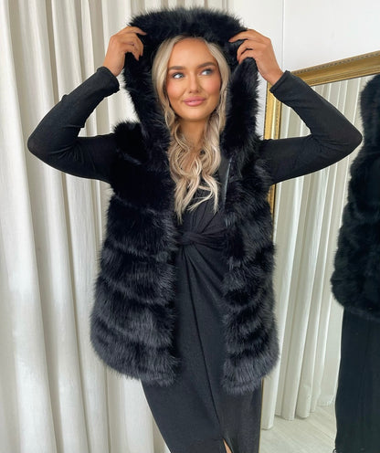 Sleeveless Faux Fur Jacket