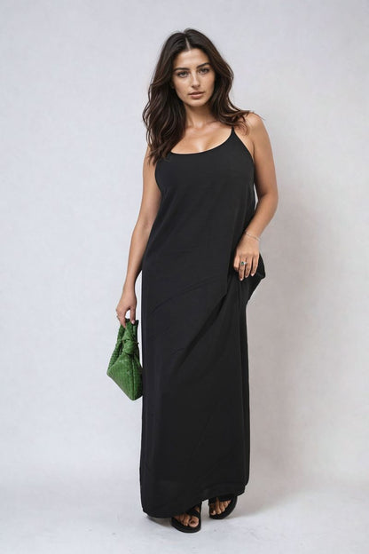 Spaghetti Strap Side Slit Maxi Dress