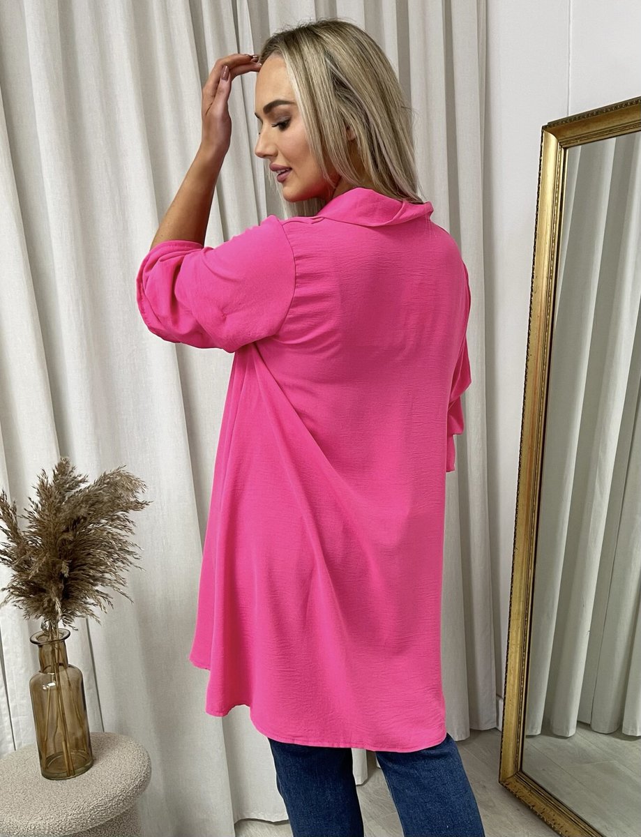 Collared Oversized Mini Dress