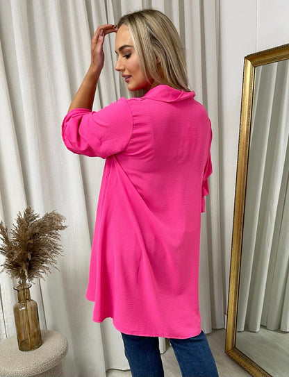 Collared Oversized Mini Dress