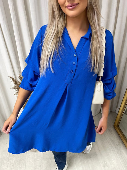 Collared Oversized Mini Dress