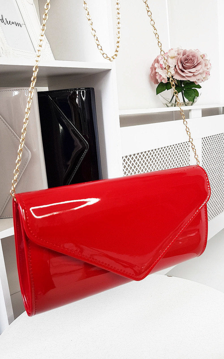 Patent Envelope Clutch Bag