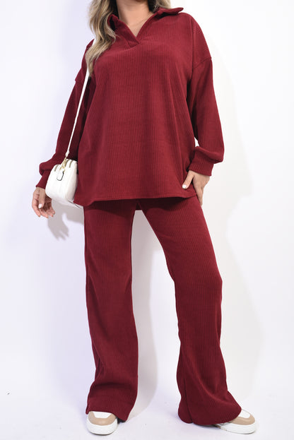 Collared Long Sleeve & Trouser Co-ord Set