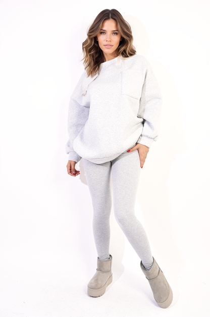 Oversized Pocket Sweatshirt and Leggings Co-ord Set