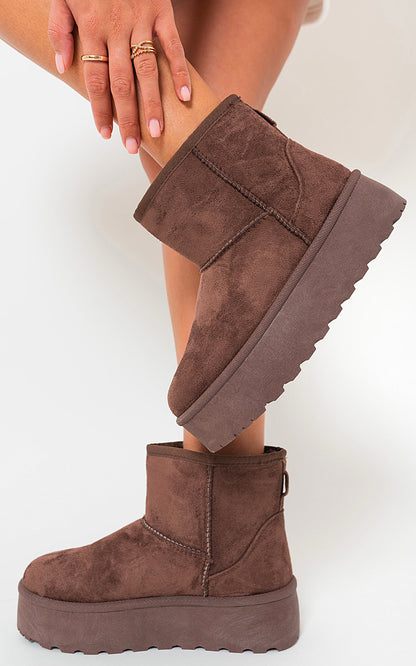 Thick Heel Platform Boots