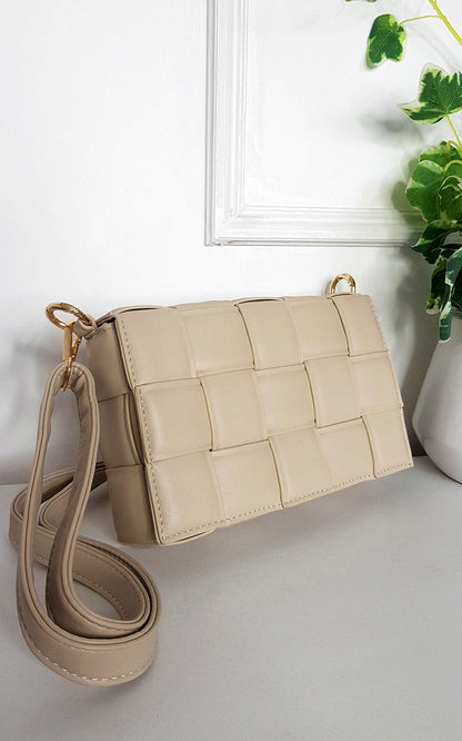 Padded Shoulder Bag with Chain Detail