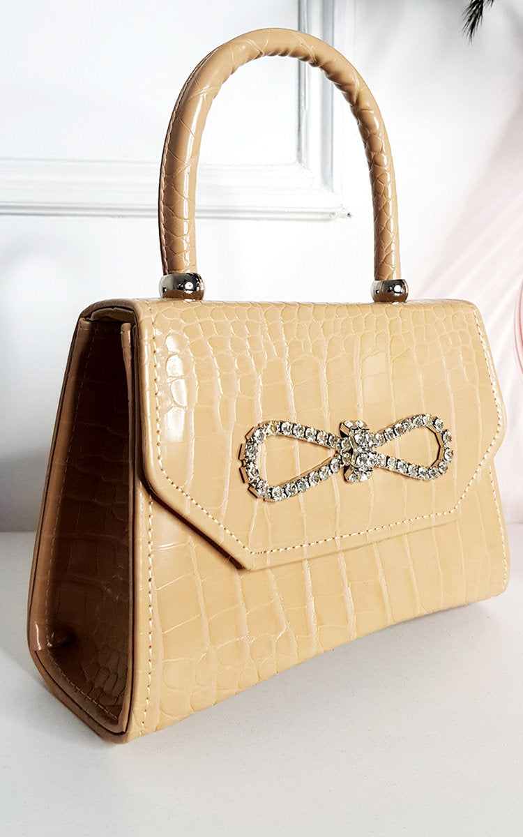 Fold Over Bag with Embellished Detail