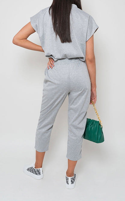 Short Sleeve Boxy Lounge Wear Co-ord Set