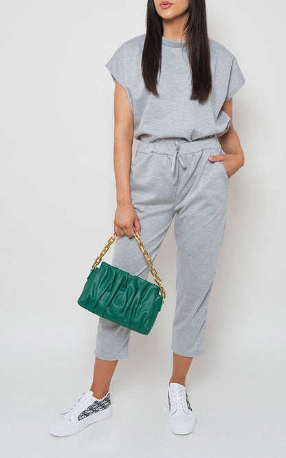 Short Sleeve Boxy Lounge Wear Co-ord Set